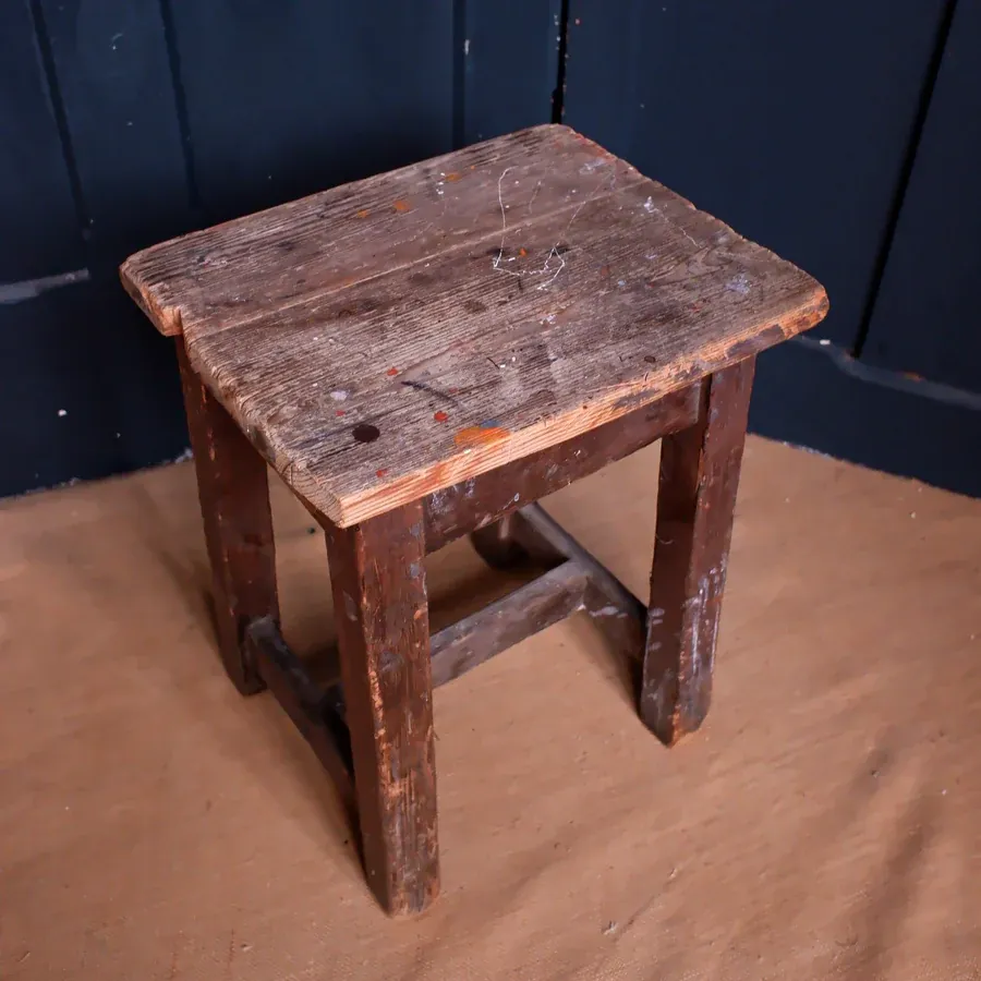 IndiFash Antique Wooden Rustic Stool