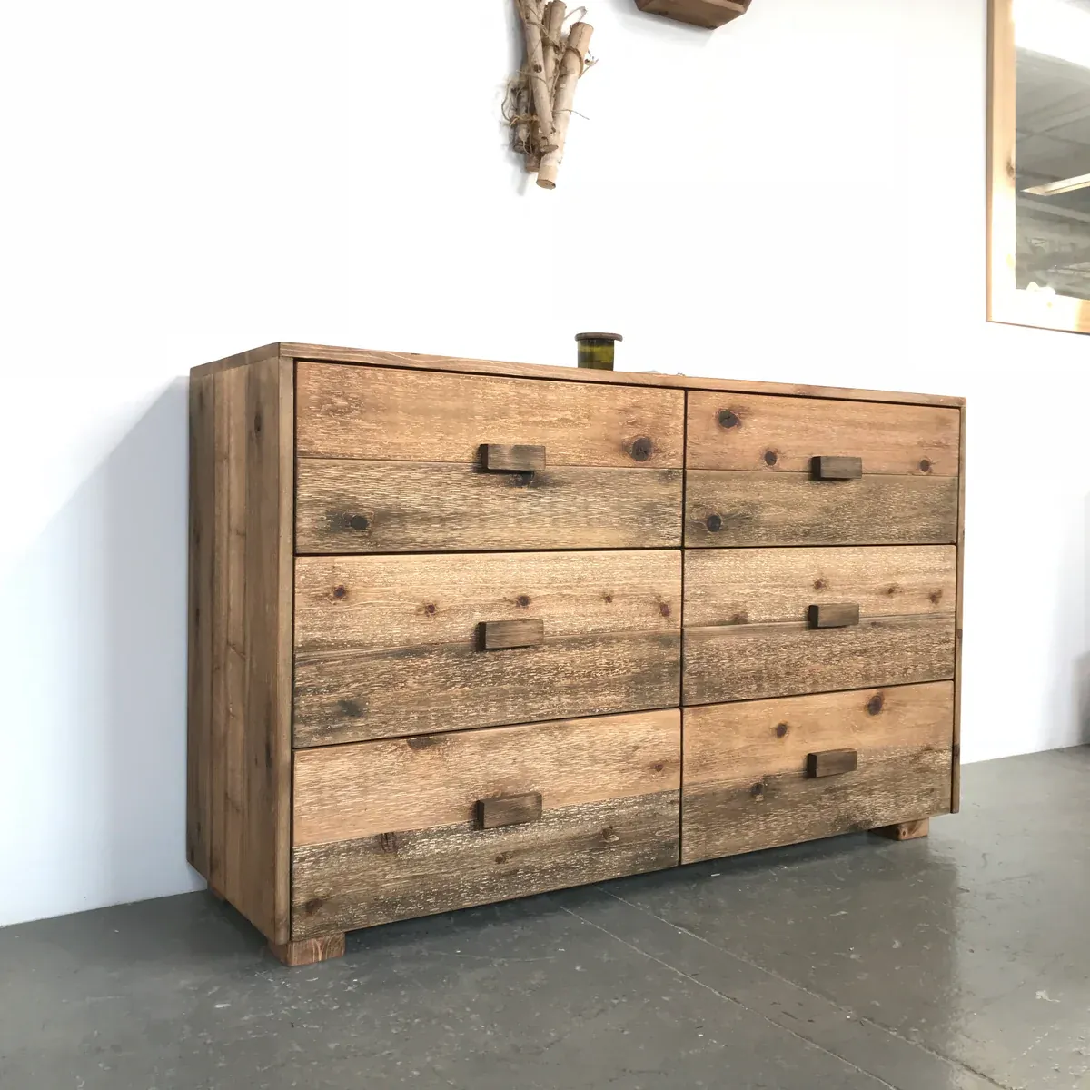 IndiFash Antique Wooden Six Drawer Dresser thumbnail 3