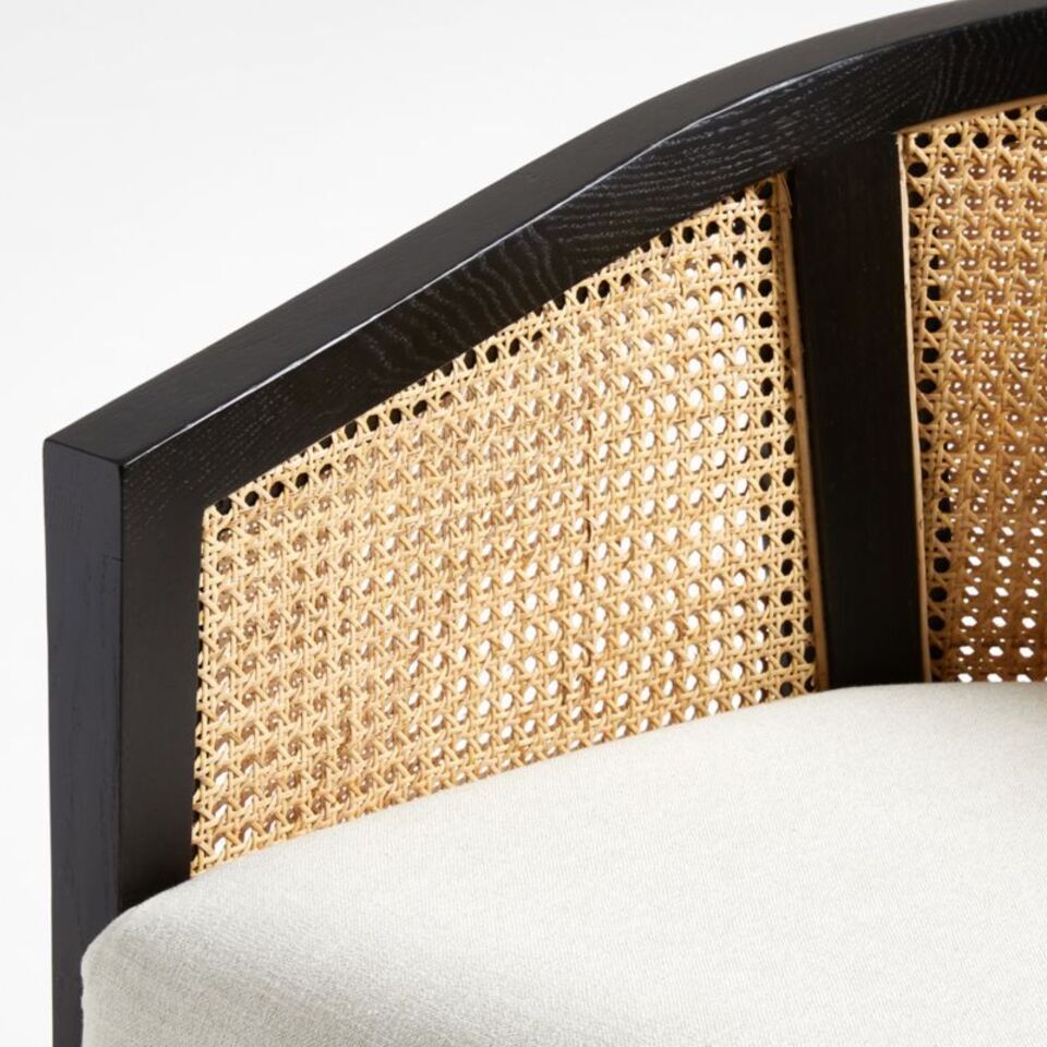 IndiFash Black Cane Wooden Chair thumbnail 4