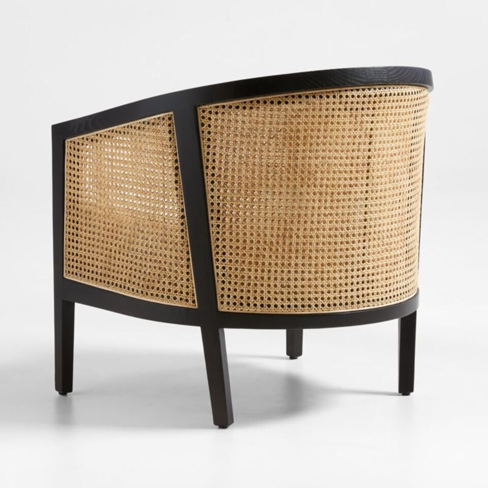 IndiFash Black Cane Wooden Chair thumbnail 5