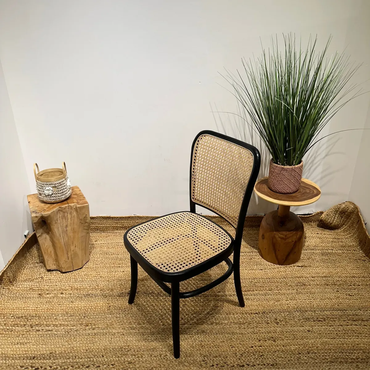 IndiFash Black Wooden Dining Chairs