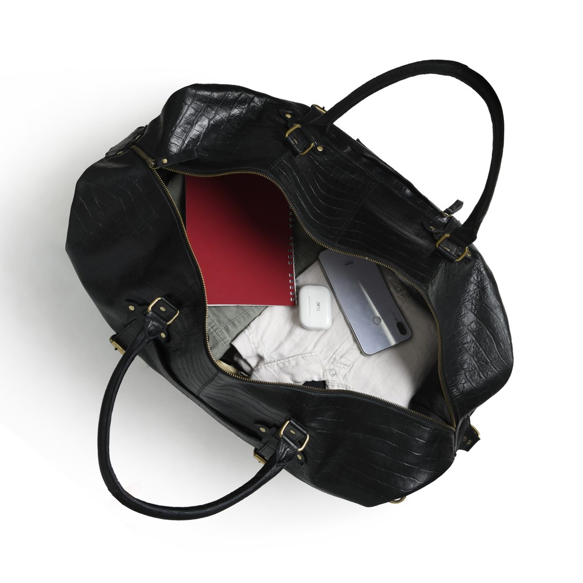 IndiFash 20 Inch buffalo leather duffle bag thumbnail 6