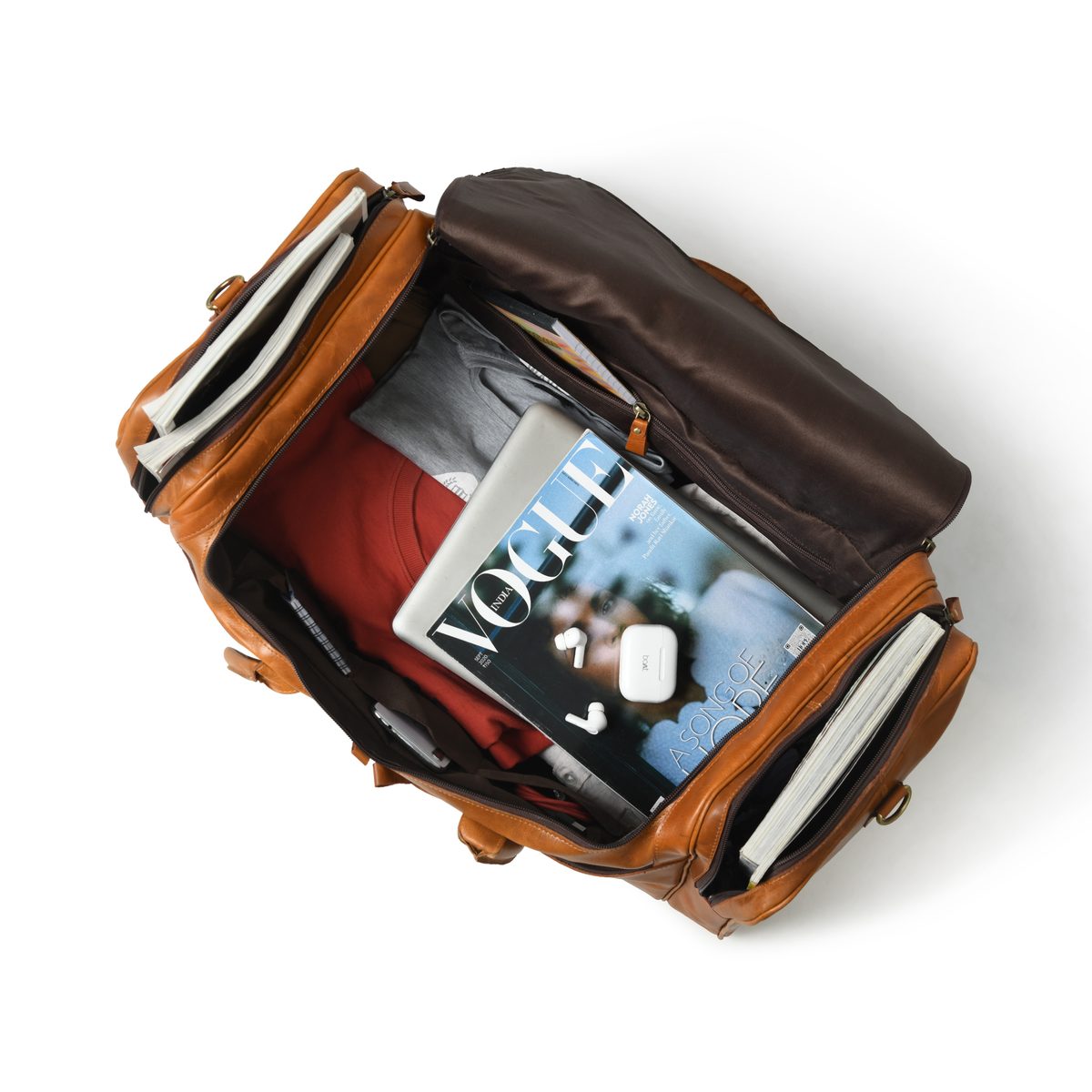IndiFash -20 inch buffalo leather duffle bag |100% Genuine Leather thumbnail 5