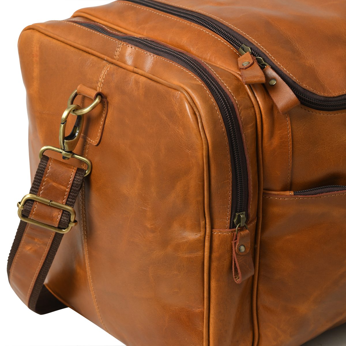 IndiFash -20 inch buffalo leather duffle bag |100% Genuine Leather thumbnail 7
