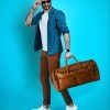 IndiFash -20 inch buffalo leather duffle bag |100% Genuine Leather thumbnail 8