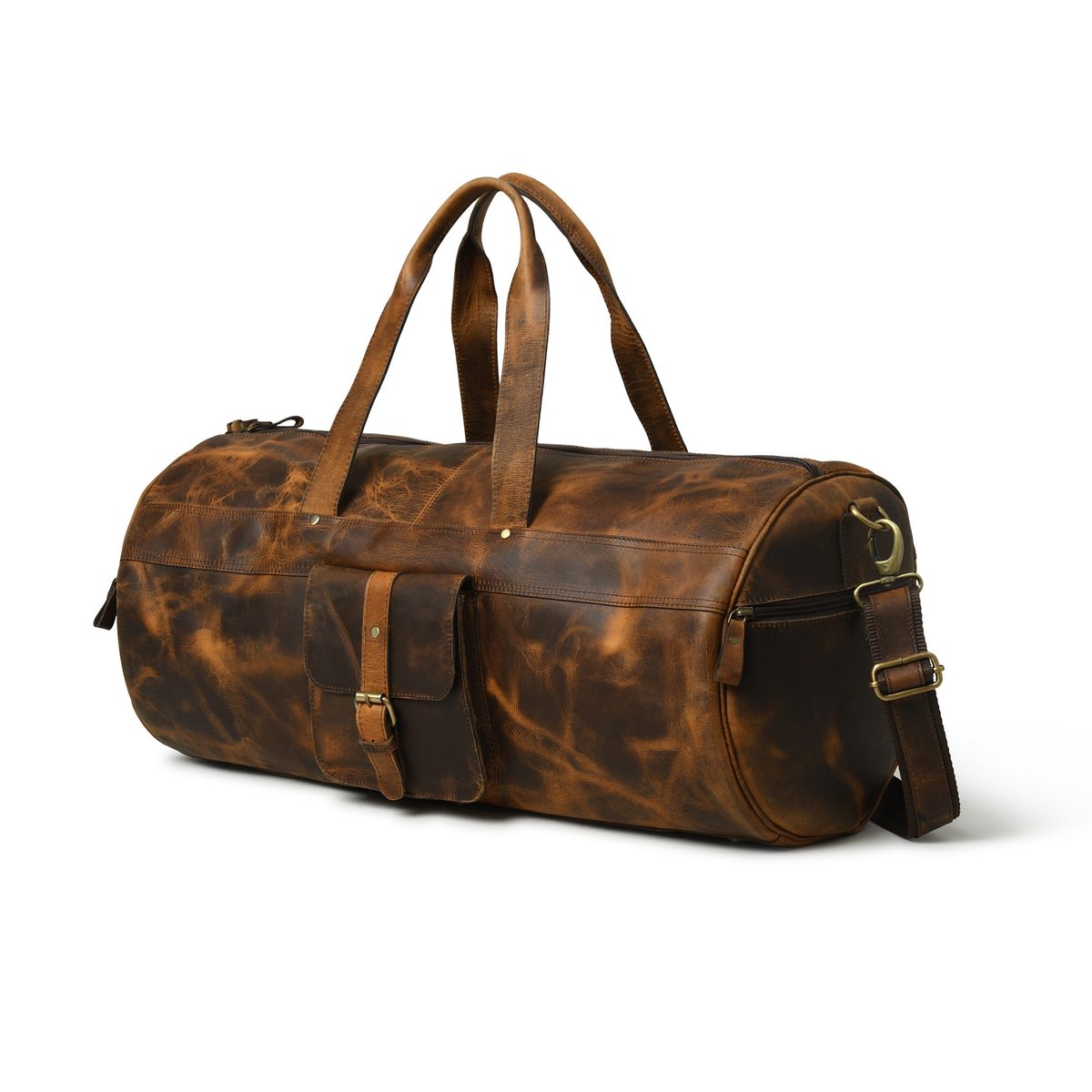 IndiFash 24 Inch buffalo leather duffle bag - Travel,Gym