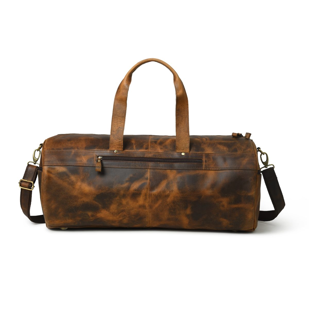 IndiFash 24 Inch buffalo leather duffle bag - Travel,Gym thumbnail 3
