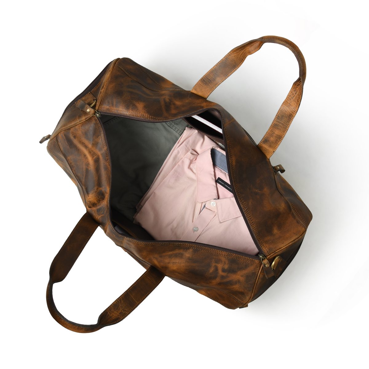 IndiFash 24 Inch buffalo leather duffle bag - Travel,Gym thumbnail 5