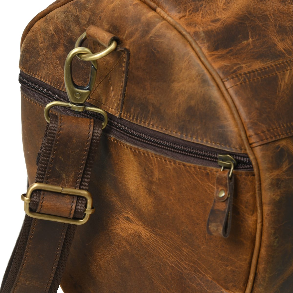 IndiFash 24 Inch buffalo leather duffle bag - Travel,Gym thumbnail 6