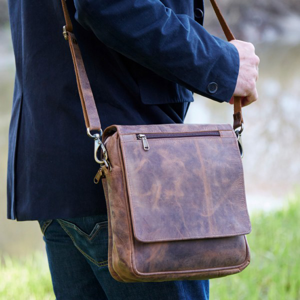 IndiFash 9*11 inch buffalo leather bag thumbnail 2