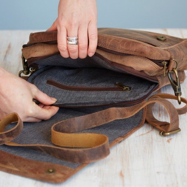 IndiFash 9*11 inch buffalo leather bag thumbnail 3