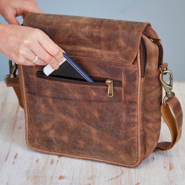 IndiFash 9*11 inch buffalo leather bag thumbnail 4