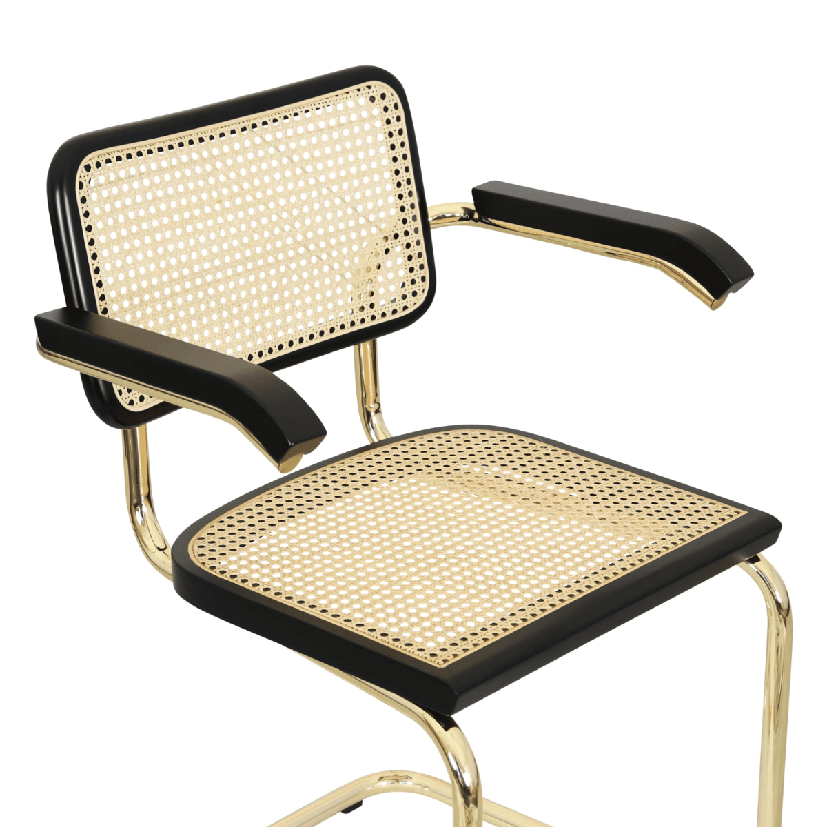 IndiFash Cane Cantilever Wooden Chair
