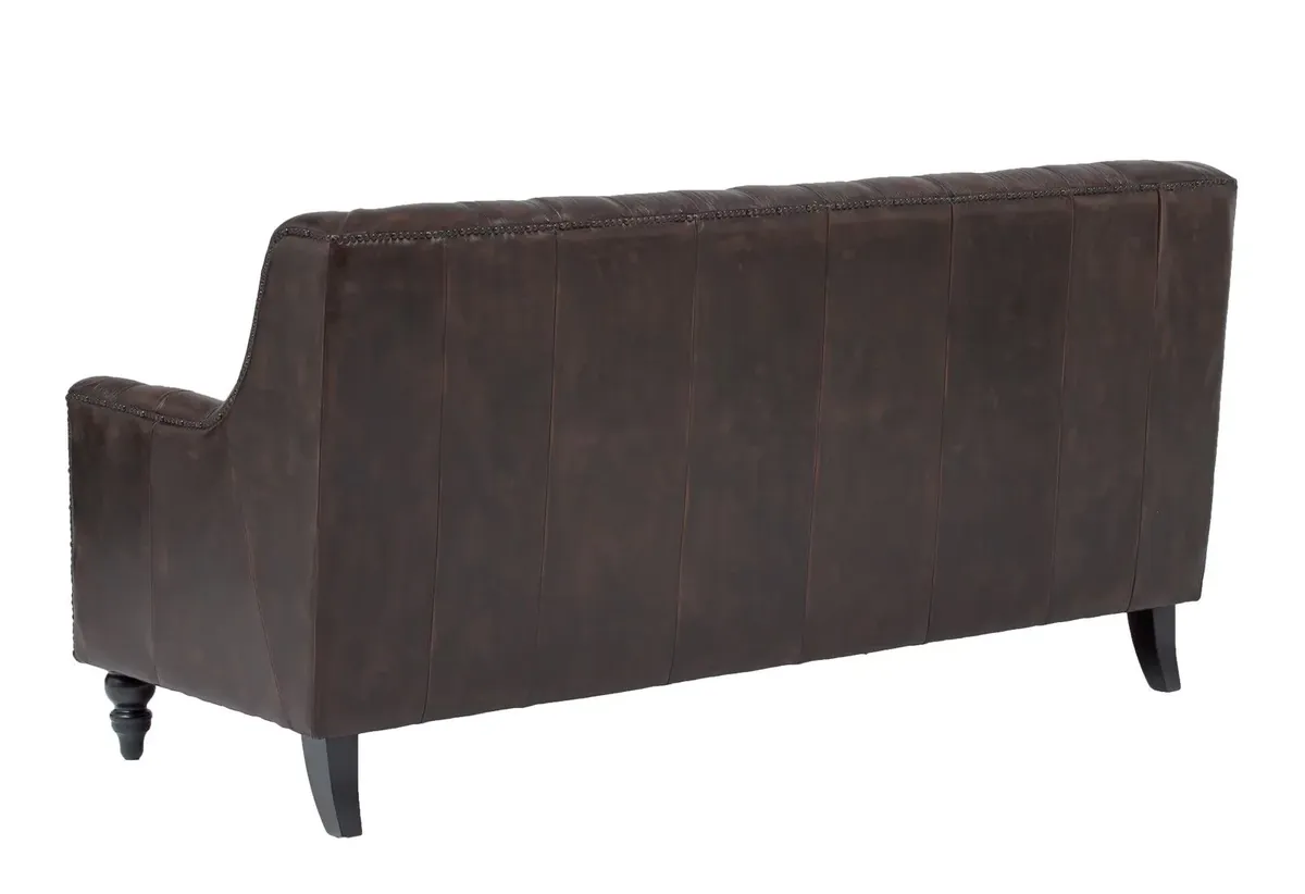 IndiFash Colonial Brown Chesterfield Set of 3 Sofas thumbnail 4