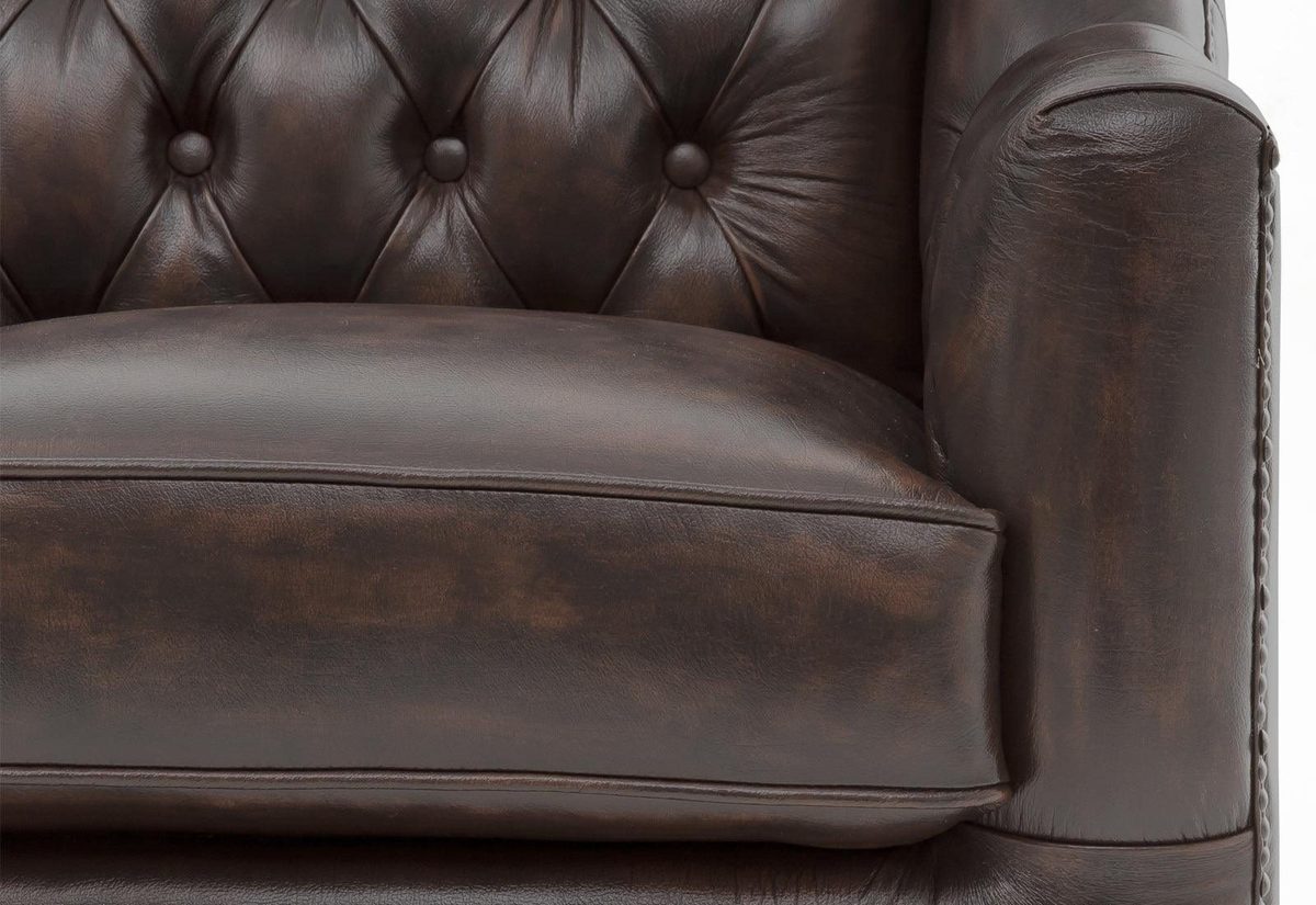 IndiFash Colonial Brown Chesterfield Set of 3 Sofas thumbnail 8