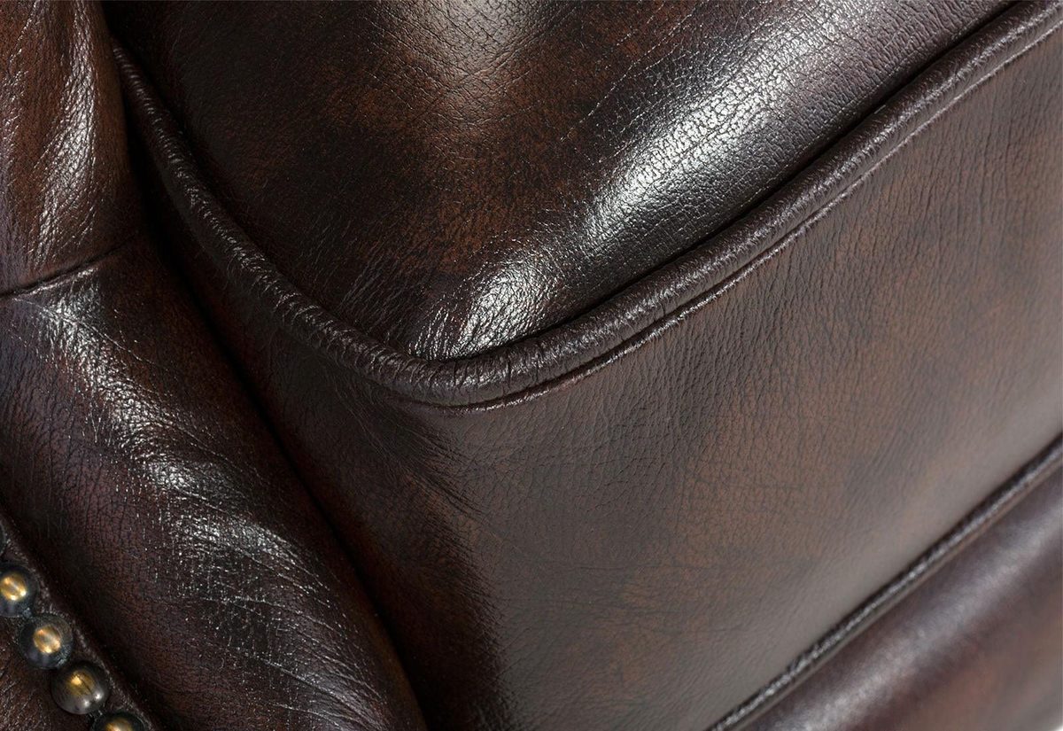 IndiFash Colonial Brown Chesterfield Wing Chair -IndiFash thumbnail 6