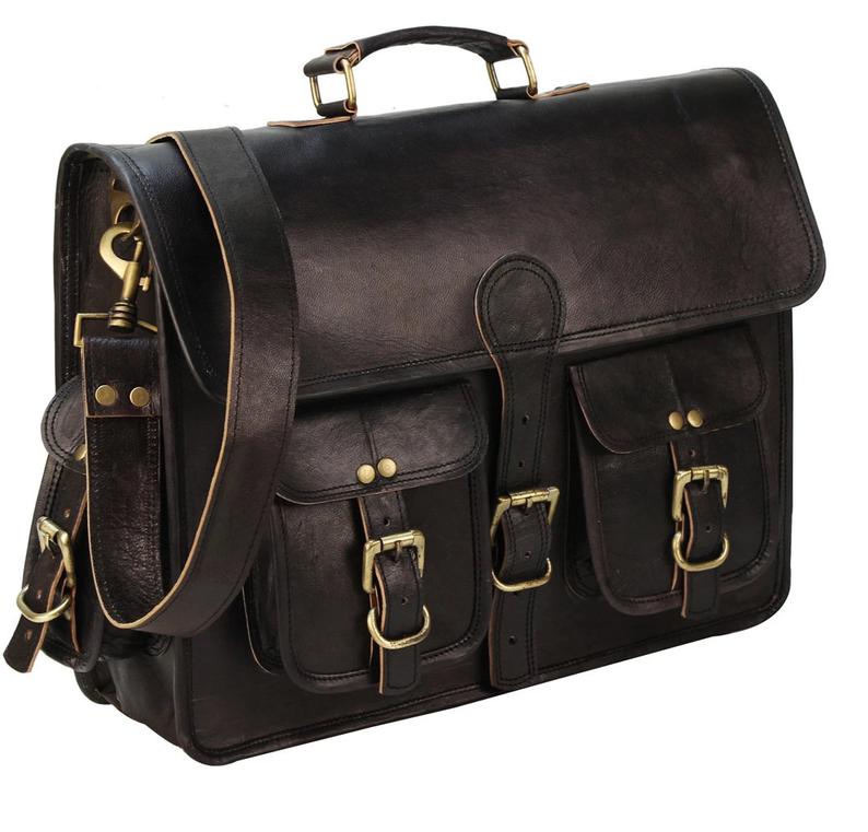 IndiFash Combo - 4 Pockets Handcrafted Leather Bag& wallet | 100% Genuine Leather thumbnail 3