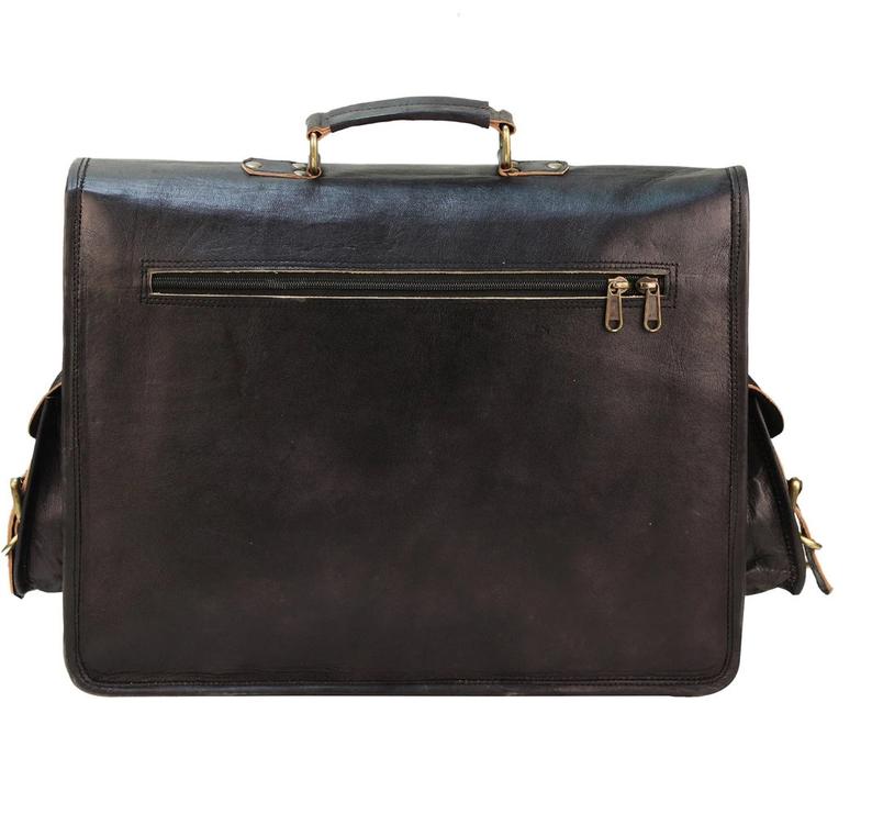 IndiFash Combo - 4 Pockets Handcrafted Leather Bag& wallet | 100% Genuine Leather thumbnail 4