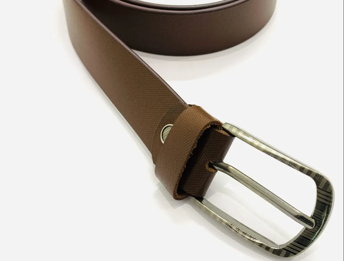 IndiFash Combo Offer - Handmade Leather Laptop Big Pocket Bag, & Brown Belt thumbnail 2
