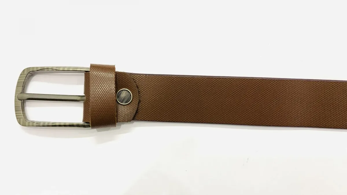 IndiFash Combo Offer - Handmade Leather Laptop Big Pocket Bag, & Brown Belt thumbnail 3