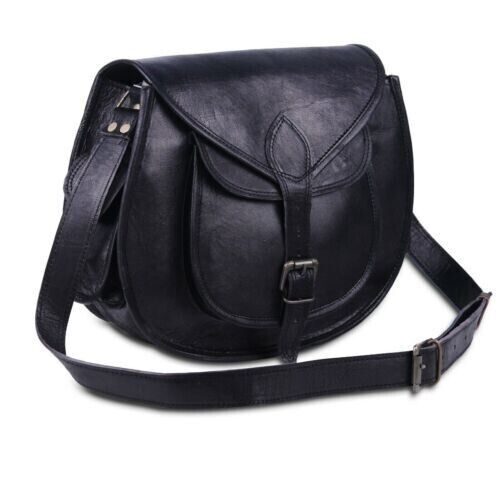 IndiFash - Cross body Black Leather Sling Bag Women Purse Satchel Bag Shoulder Bag Gift Bag thumbnail 2