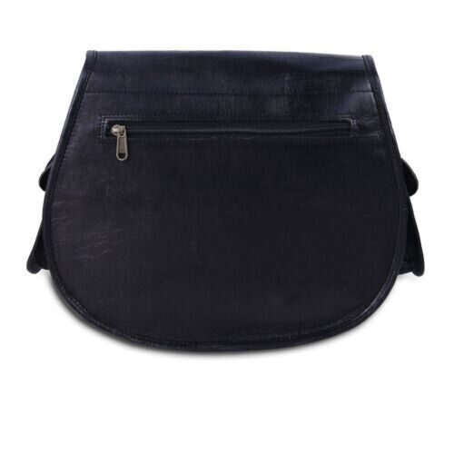 IndiFash - Cross body Black Leather Sling Bag Women Purse Satchel Bag Shoulder Bag Gift Bag thumbnail 3