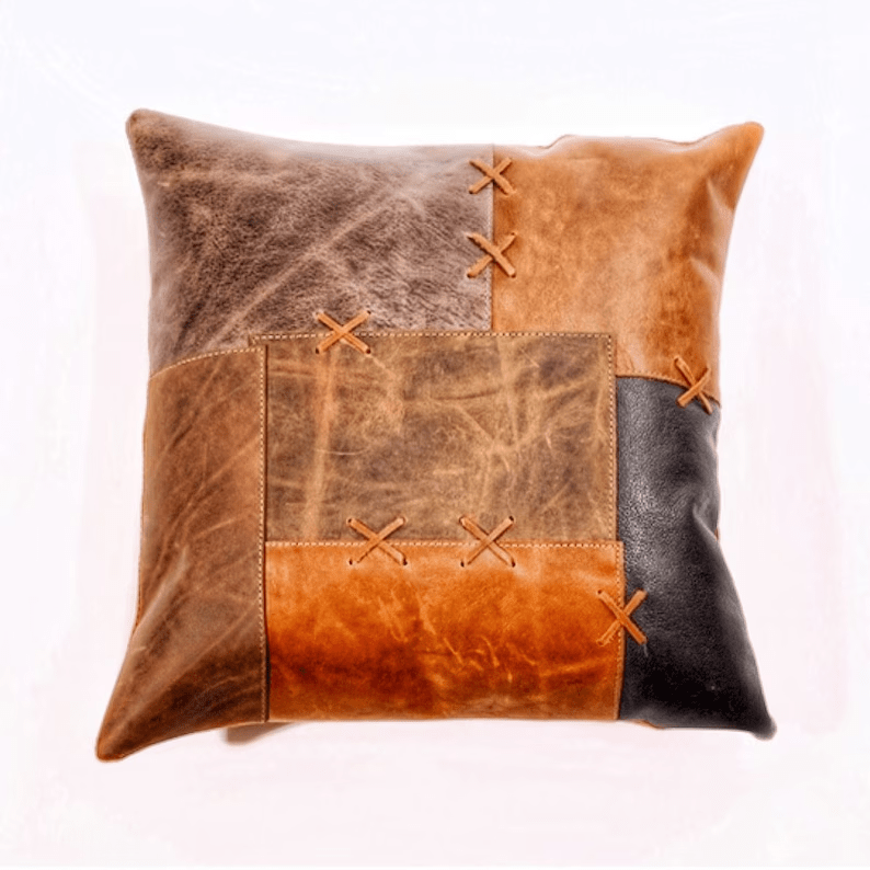 IndiFash Genuine Leather Cushion - Luxury and Elegance for Your Home thumbnail 2
