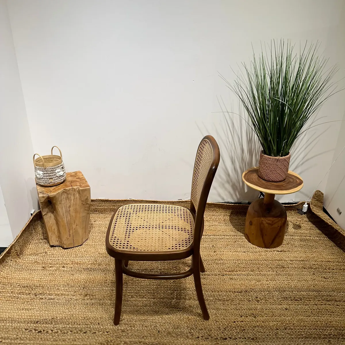 IndiFash Golden Rattan Wooden Dining Chairs thumbnail 8