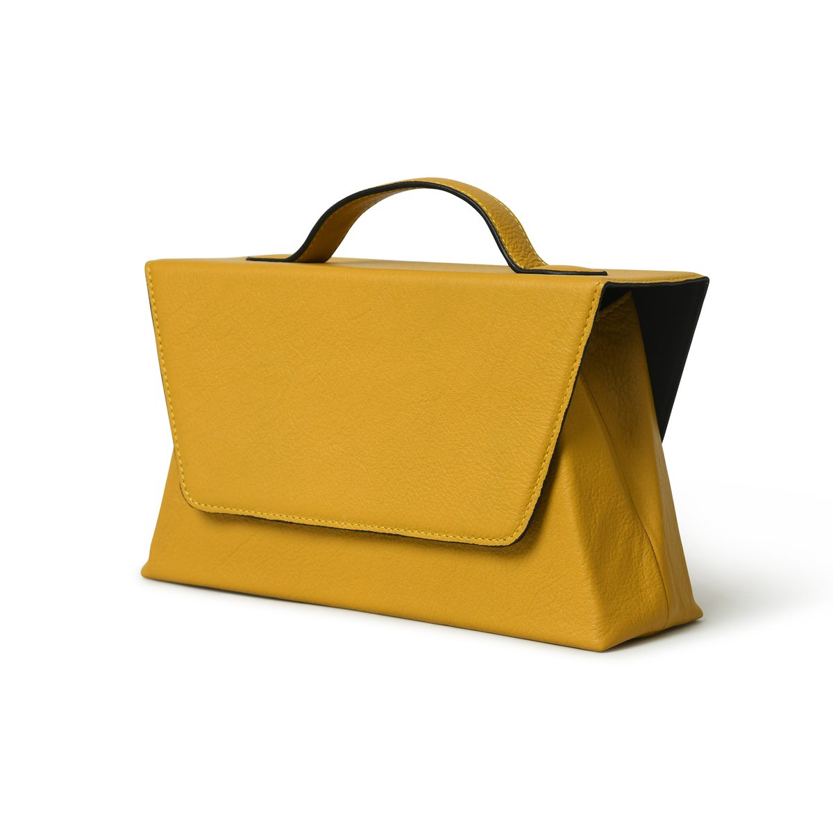 IndiFash - Handcrafted Unique Buffalo Leather Bag for Women’s Yellow thumbnail 2