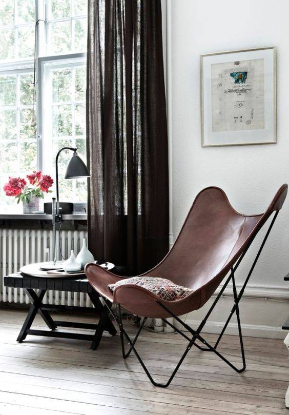 IndiFash HandCrafted Leather Butterfly Chair thumbnail 3