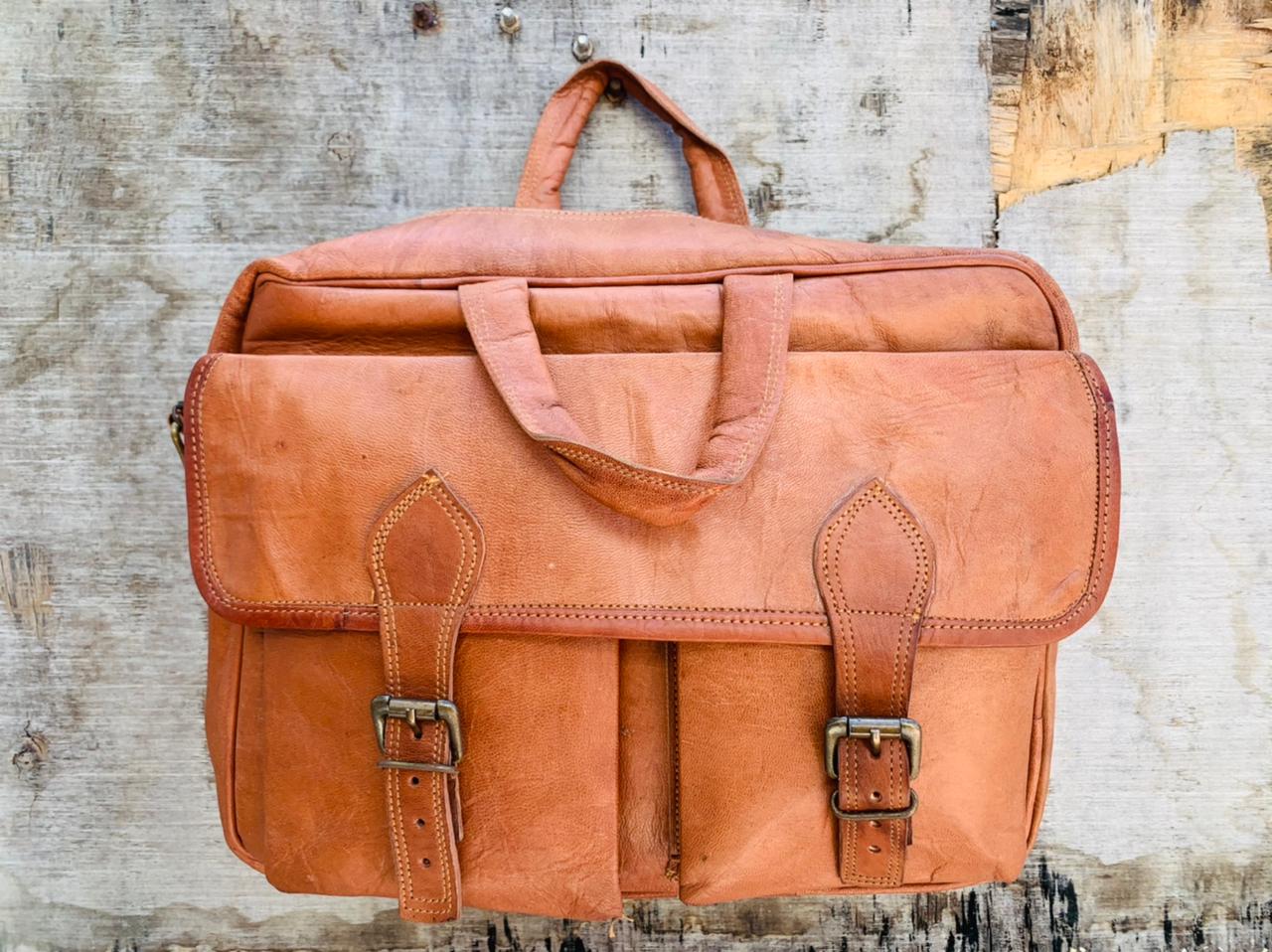 IndiFash - Handcrafted Mobile Sling Bag & laptop bag | 100% Genuine Leather thumbnail 2
