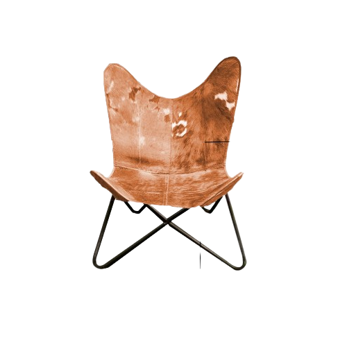 IndiFash Handmade Hairon Leather Butterfly Chair