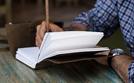 IndiFash Handmade Leather Journal/Writing Notebook Diary/Bound Daily Notepad For Men & Women thumbnail 2