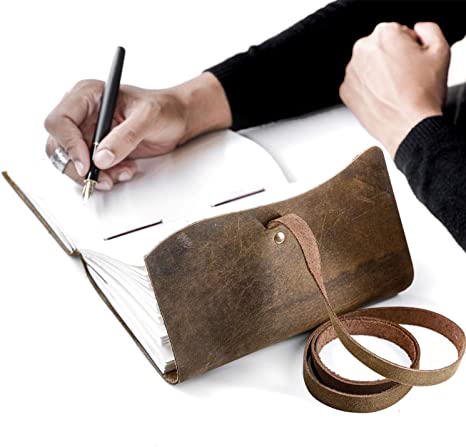 IndiFash Handmade Leather Journal/Writing Notebook Diary/Bound Daily Notepad For Men & Women thumbnail 3