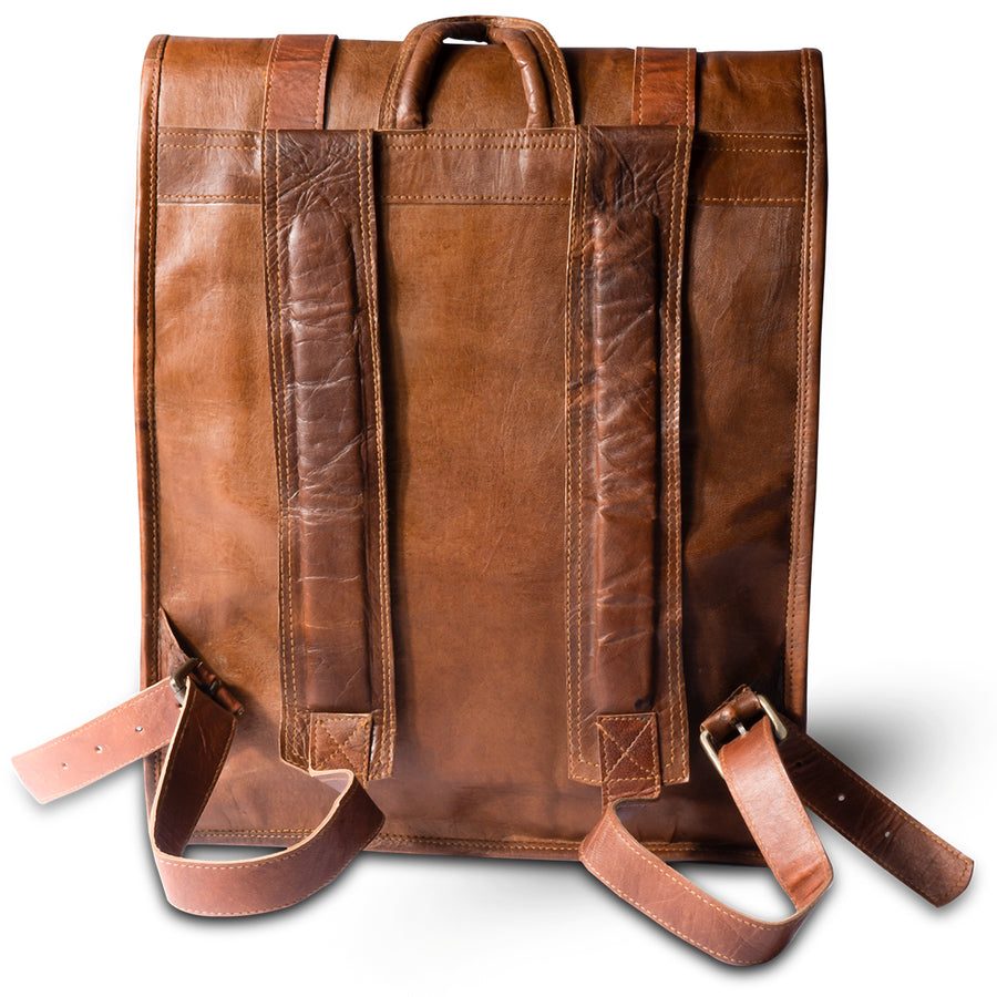 IndiFash - Multiple Pockets 12*16 Inch Handcrafted Goat Leather Roll Bag | 100% Genuine Leather thumbnail 10