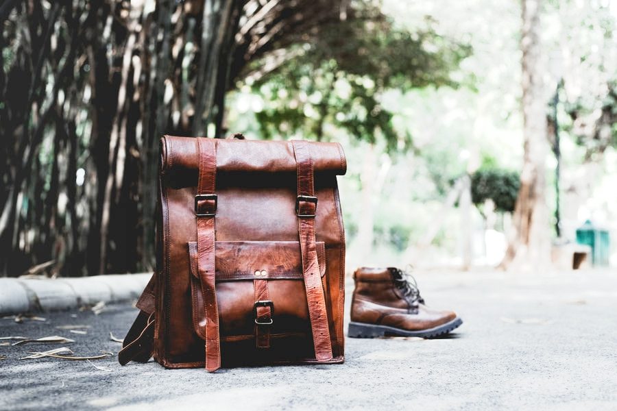 IndiFash - Multiple Pockets 12*16 Inch Handcrafted Goat Leather Roll Bag | 100% Genuine Leather thumbnail 4