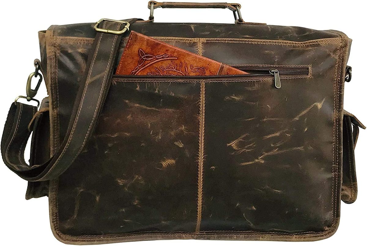 IndiFash Large Duffel Luggage leather Travel Bag Duffel bag thumbnail 2