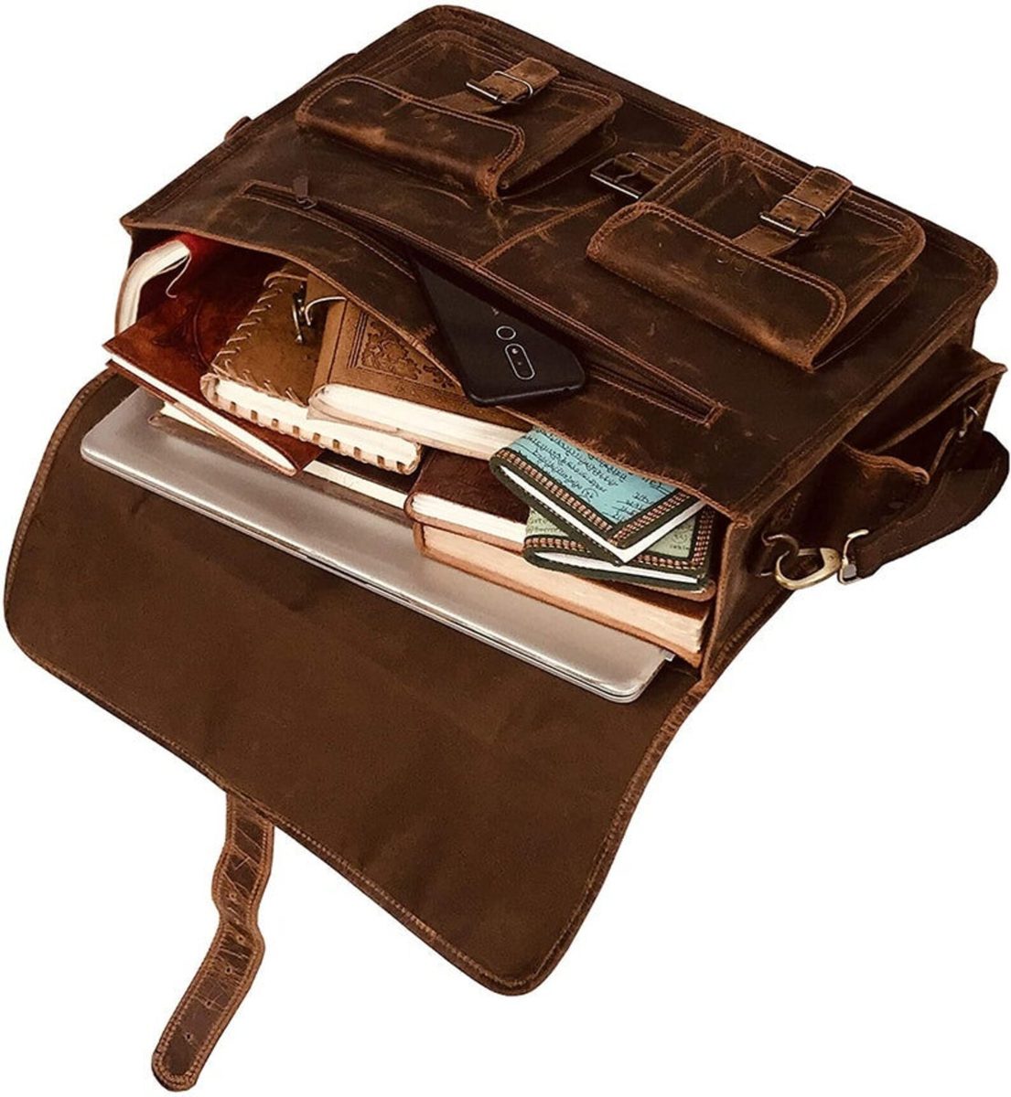 IndiFash Large Duffel Luggage leather Travel Bag Duffel bag thumbnail 4