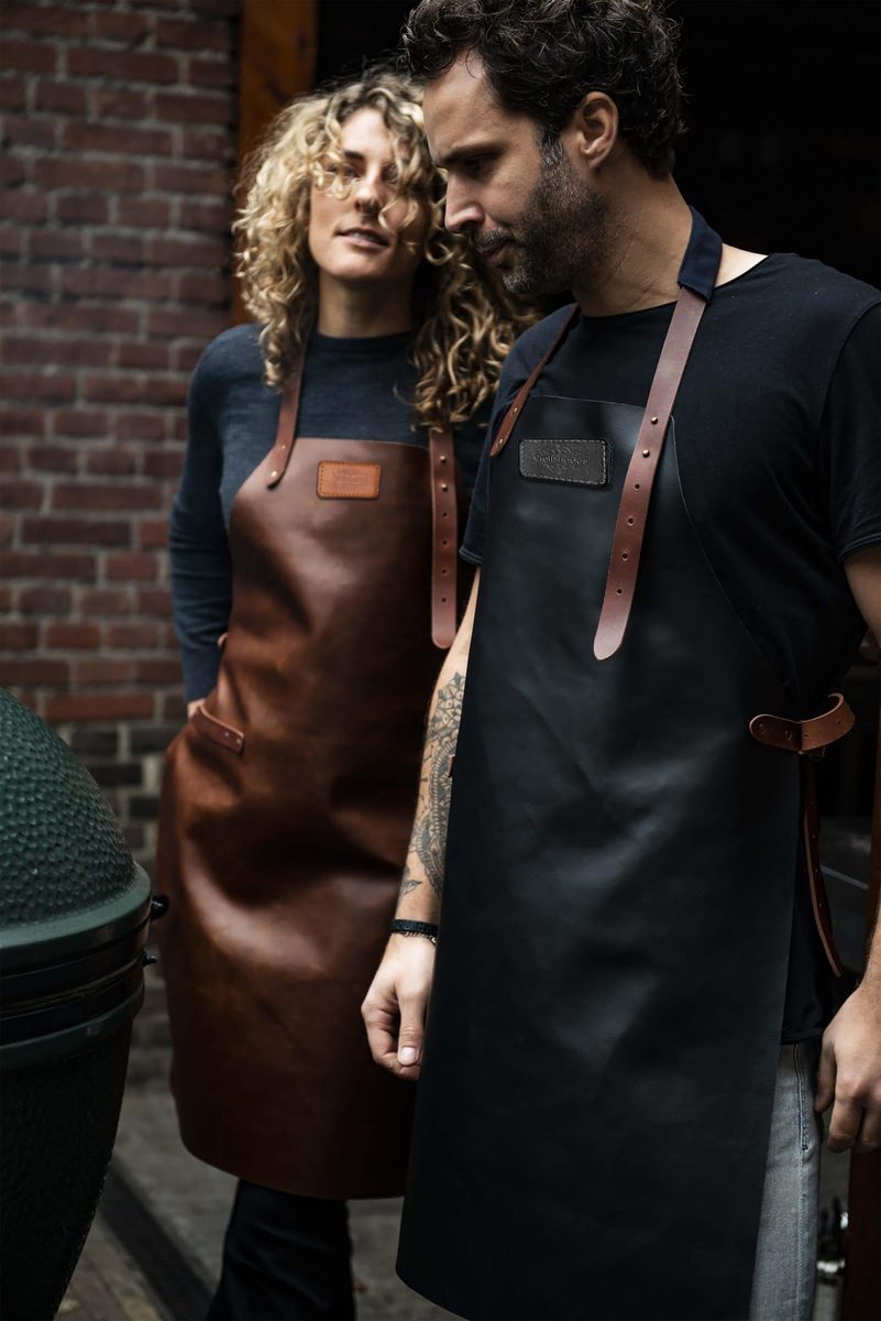 IndiFash leather Apron for Men Black Colour thumbnail 3
