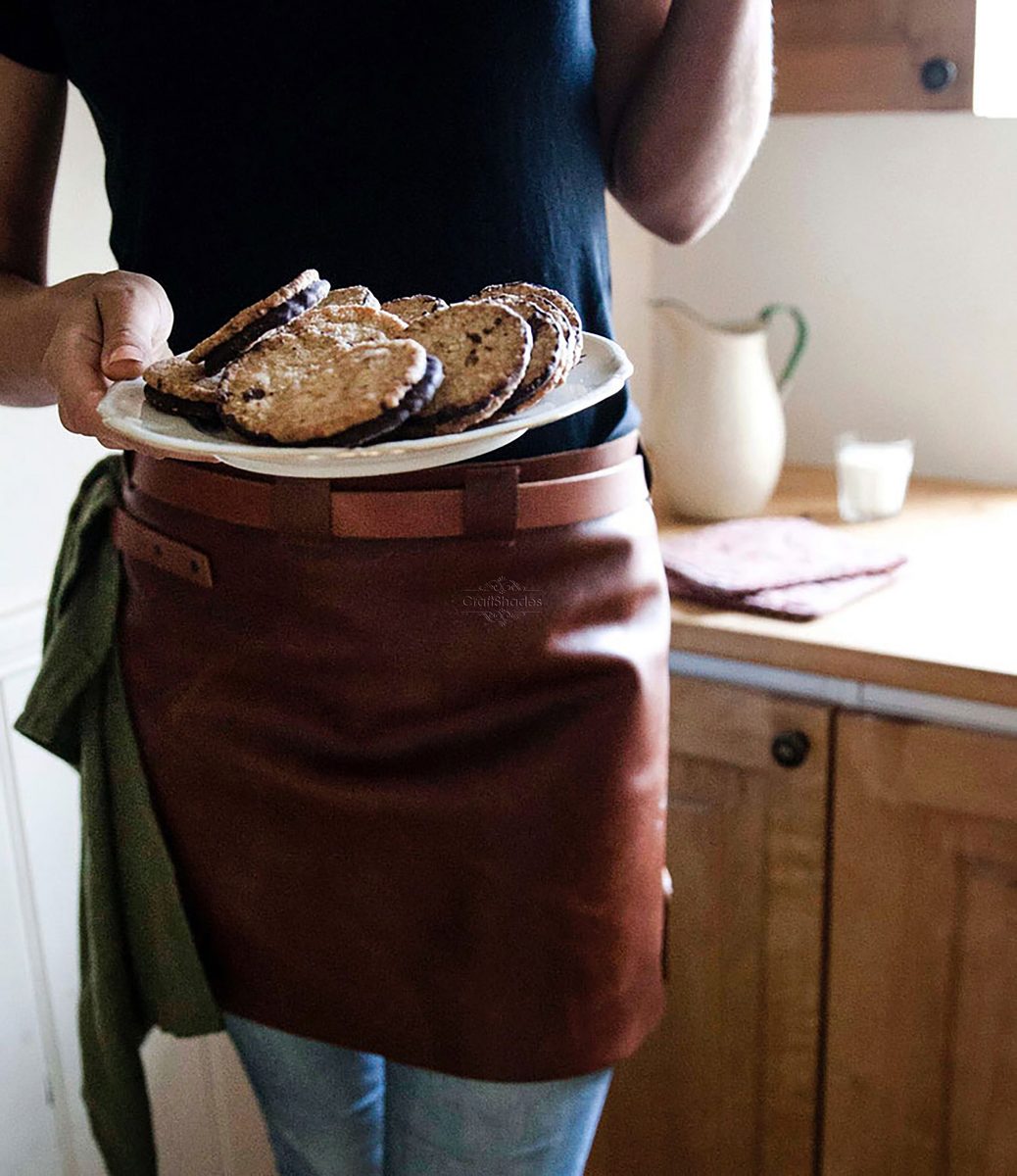 IndiFash leather Apron for Men Full Brown Colour thumbnail 4
