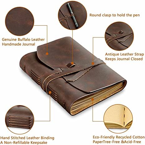 IndiFash Leather Backpack for Men/Women Brown Leather Multipurpose Laptop Backpack (18 inch) thumbnail 3