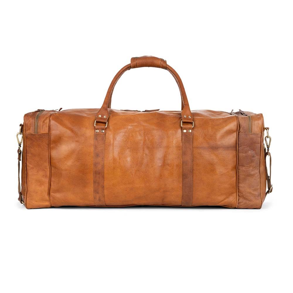 IndiFash 24 Inch leather bag Metal rivets for bottom reinforcement thumbnail 8
