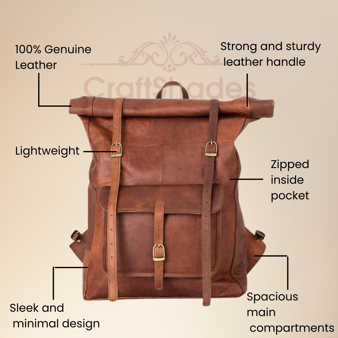 IndiFash -leather bags Spacious main compartments | 100% Genuine Leather thumbnail 8