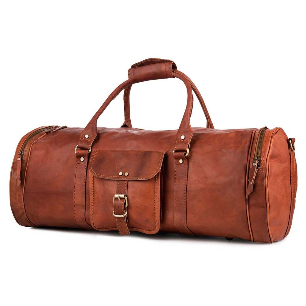 IndiFash 22 Inch leather duffle bag