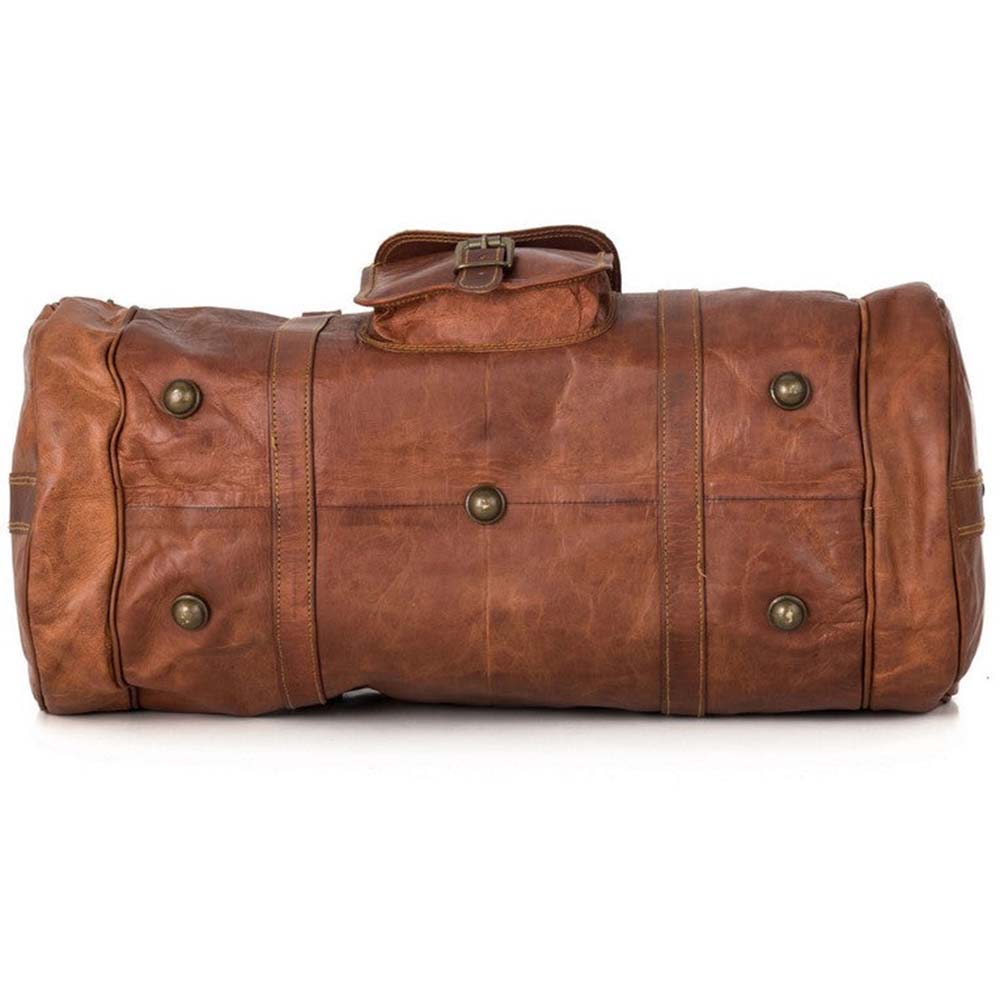 IndiFash 22 Inch leather duffle bag thumbnail 4