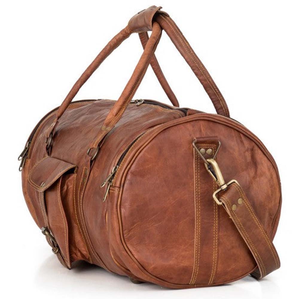 IndiFash 22 Inch leather duffle bag thumbnail 7