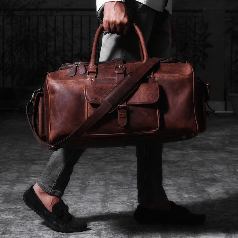 IndiFash Leather Duffle Bag - Elegance and Functionality in One thumbnail 2