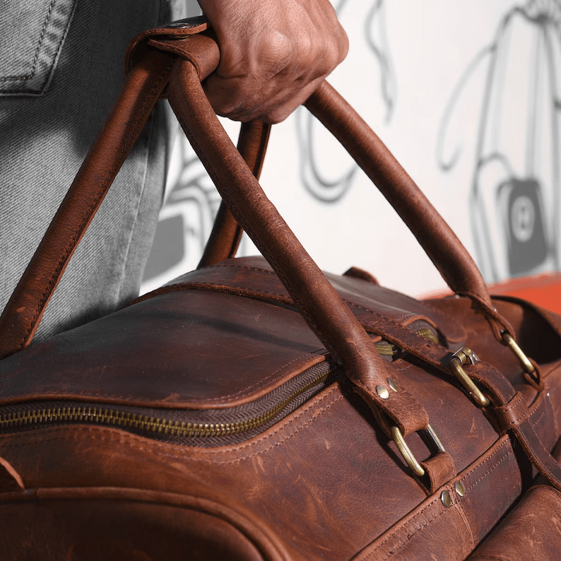 IndiFash Leather Duffle Bag - Elegance and Functionality in One thumbnail 7