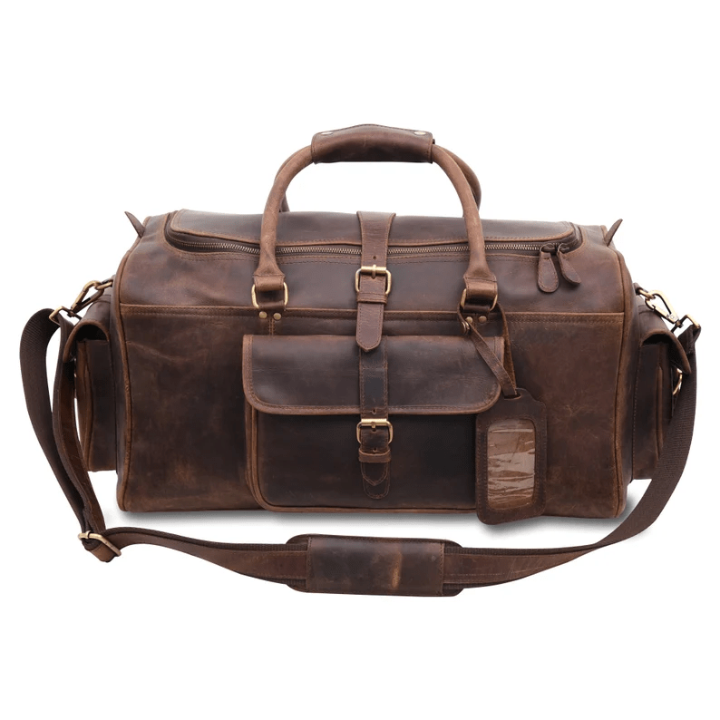 IndiFash Leather Duffle Bag for Men - Stylish and Durable Travel Bag thumbnail 4