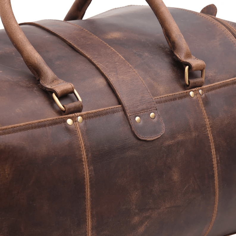 IndiFash Leather Duffle Bag for Men - Stylish and Durable Travel Bag thumbnail 7